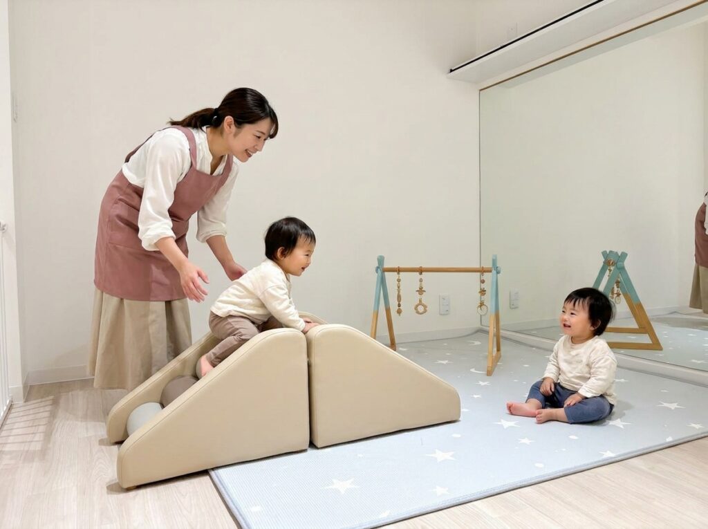 託児サービスが始まります。